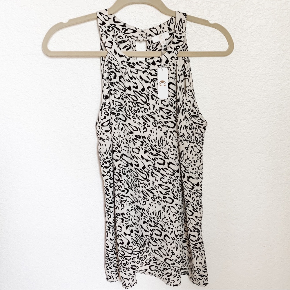 White Leopard Tunic Tank NWT